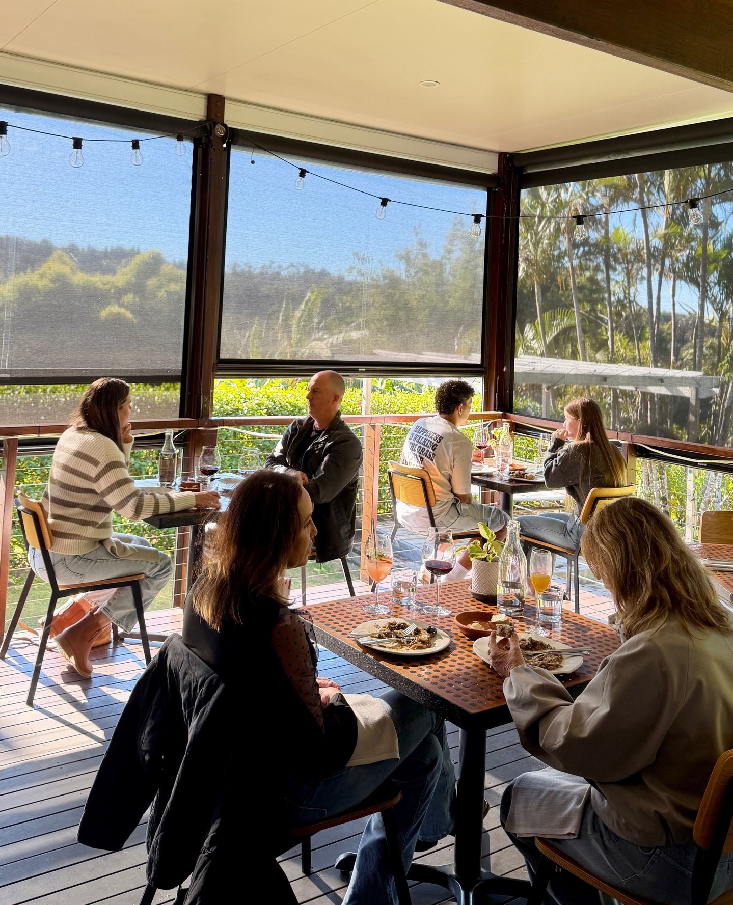 A full deck and a sunny afternoon.⁠
⁠
That's our kind of lunch service. ☀️🌿⁠