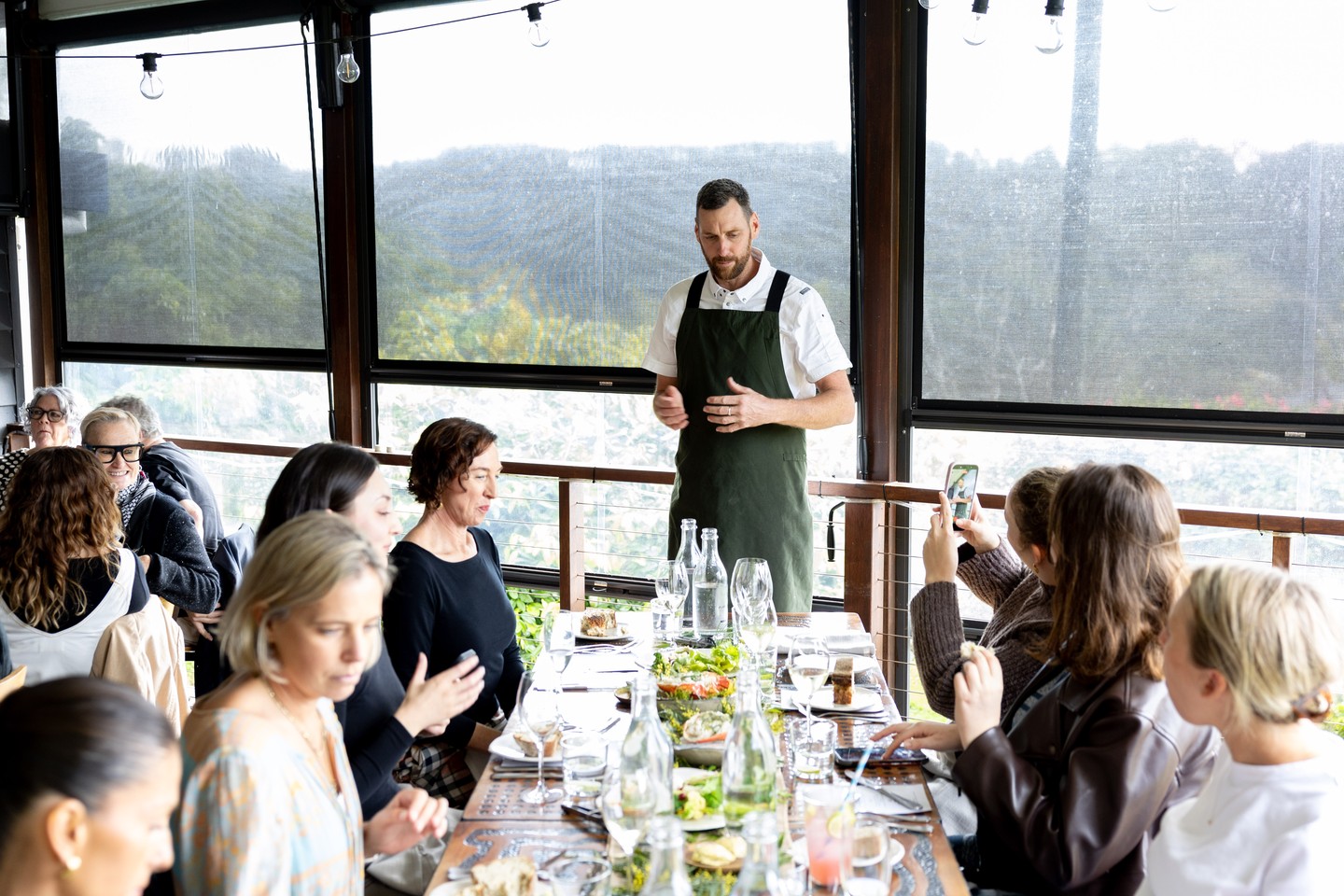 Our Executive Chef sharing the story behind each dish at the @savourthetweed event at Potager. 🍽️✨ 

From the ingredients and inspiration to the flavours on the plate, it was a pleasure giving guests a closer look at the care and creativity behind every course.

#PotagerKitchenGarden #SavourTheTweed #ExecutiveChef #TweedFood #LocalProduce