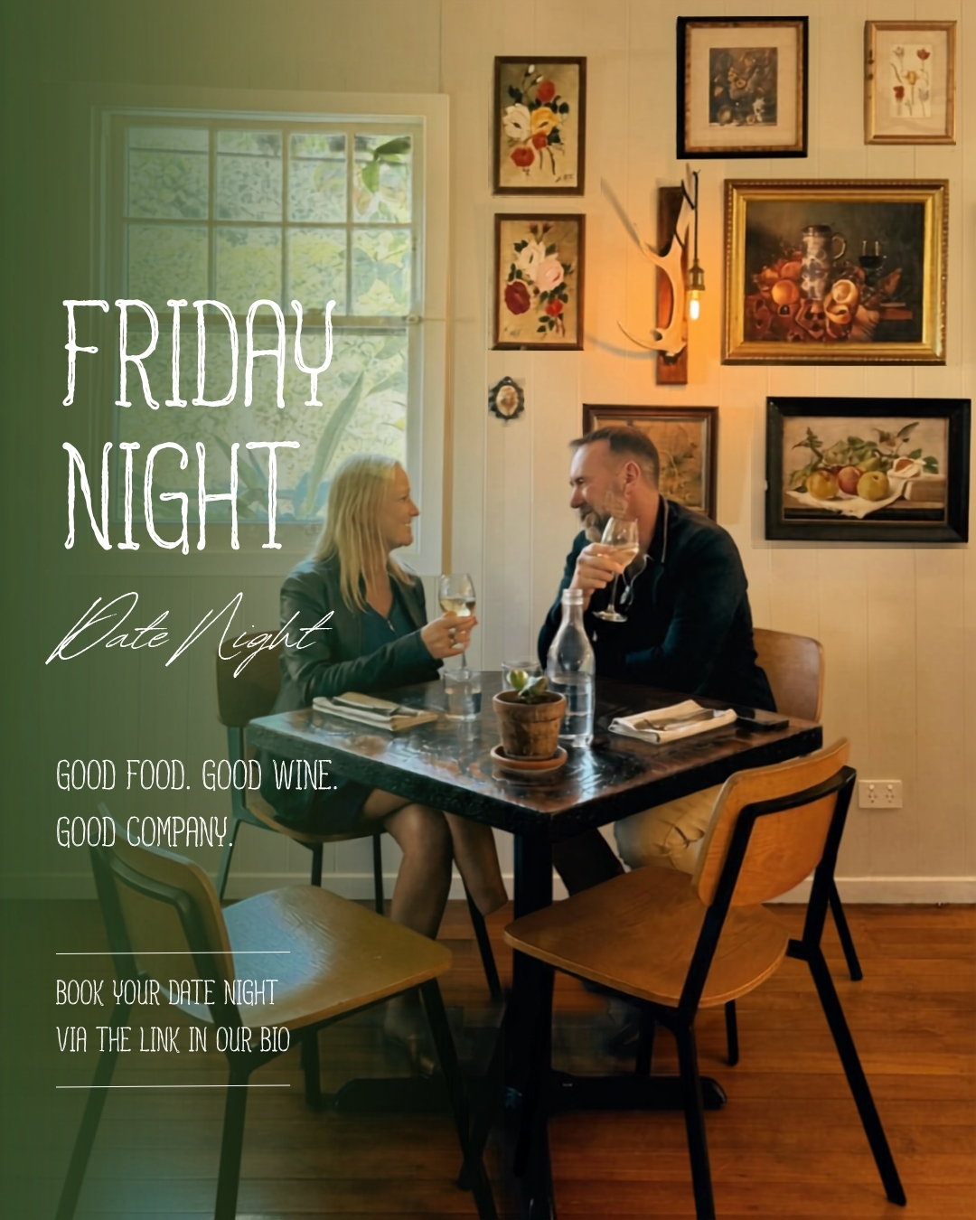 Friday nights are for Date Night. 🍷✨

Good food, good wine and good company. Settle in for an evening at Potager, where seasonal dining and warm hinterland atmosphere set the scene for a Friday night worth looking forward to.

Make Friday night plans with your favourite person and book your table via the link in our bio.

#Potager #DateNight #TweedHinterland #GoldCoastFood #NorthernRiversFood